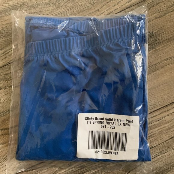 NWT SLINKY BRAND SPRING ROYAL HAREM TIE PANTS 2X - Picture 7 of 11